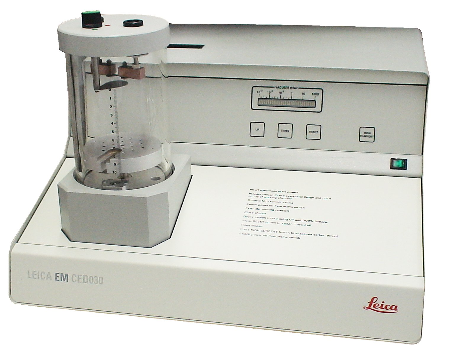 Dispositivo de evaporação de filamento de carbono Leica CED030 