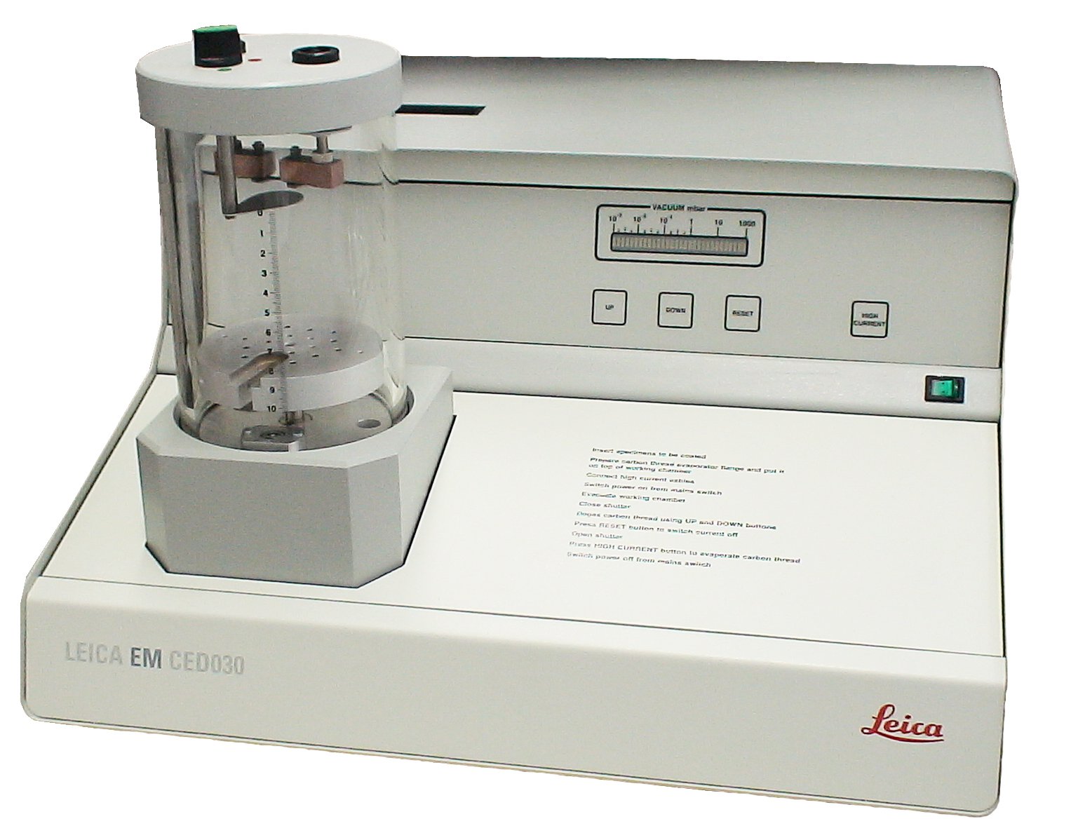 The Leica CED030 Carbon thread evaporation device