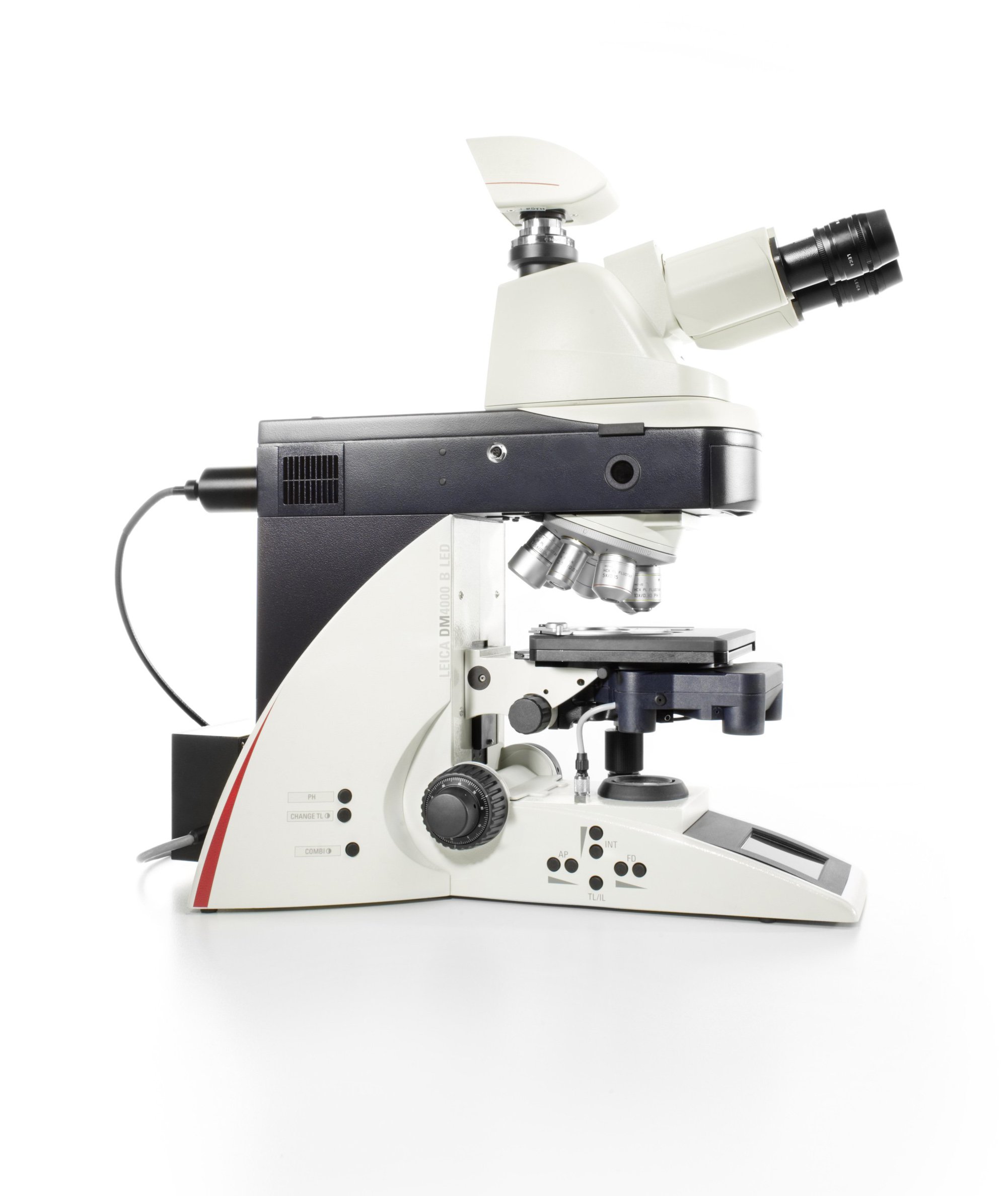 Sistema de microscópio vertical automatizado com iluminação a LED para ciências biológicas
