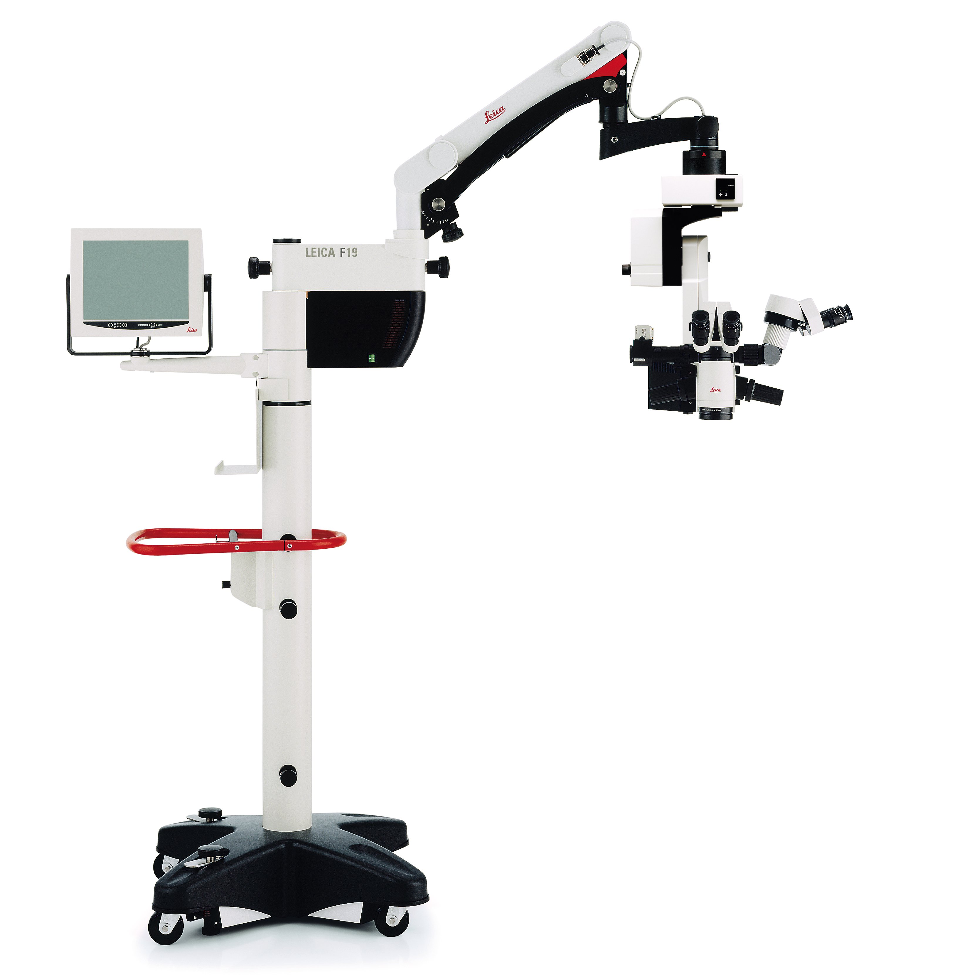 The Leica M820 F19 surgical microscope for ophthalmic surgery.