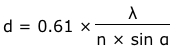 Resolution limit equation
