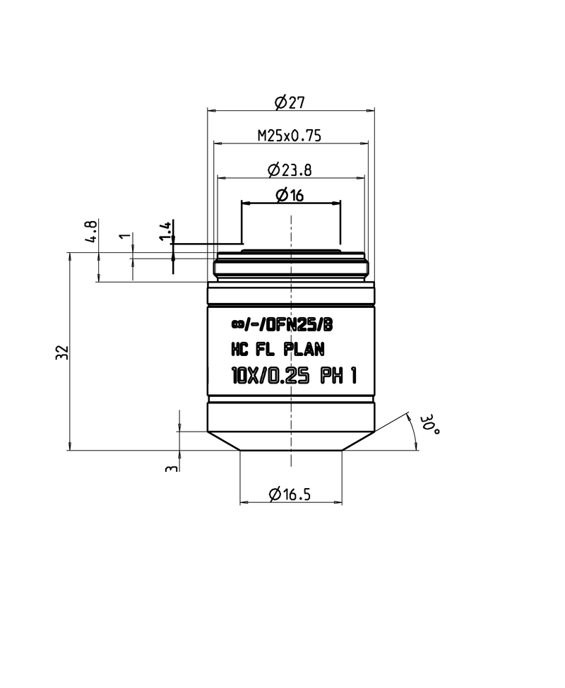 HC FL PLAN 10x/0,25 PH1