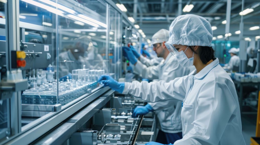 Quality assurance during production in a manufacturing plant. Quality_assurance_during_production_in_a_manufacturing_plant.jpg