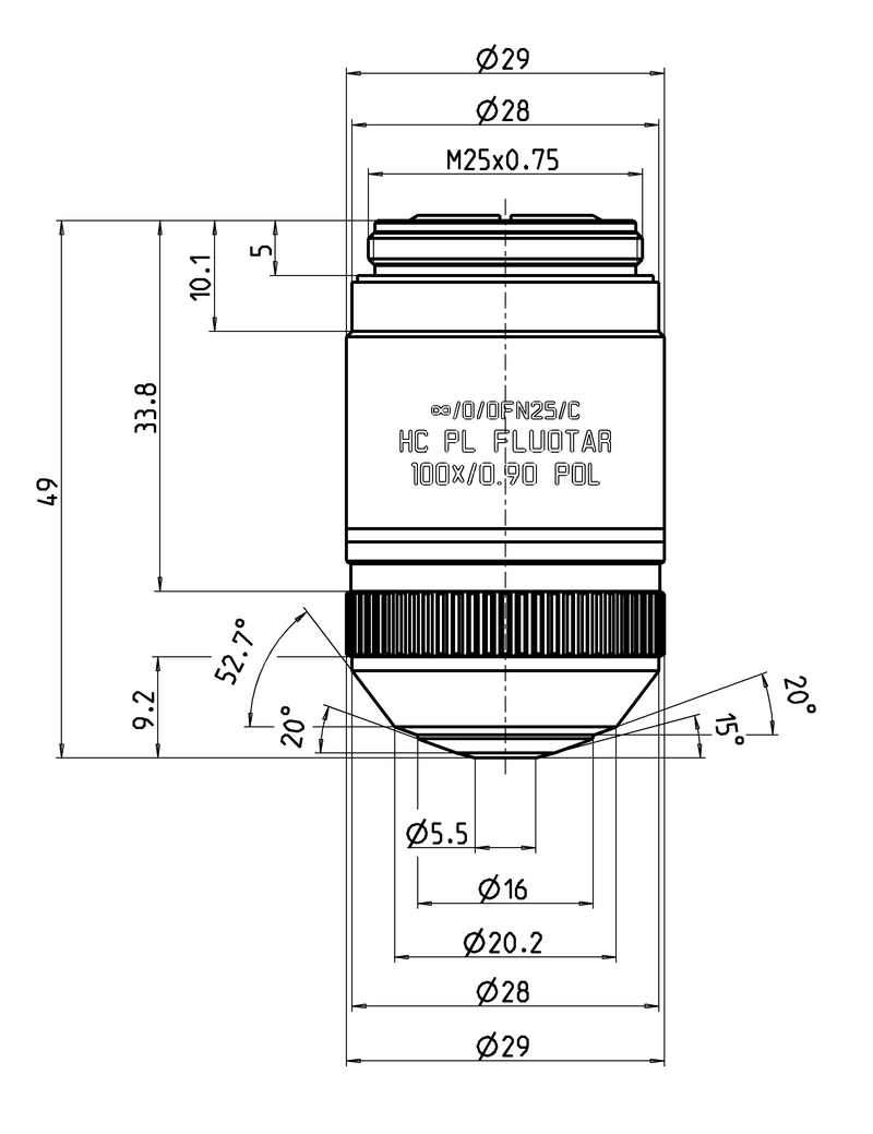 HC PL FLUOTAR 100x/0,90 POL
