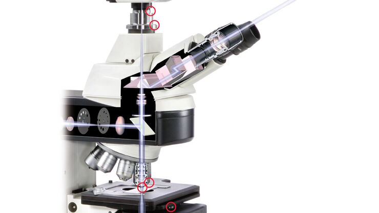 Cleaning microscope optics
