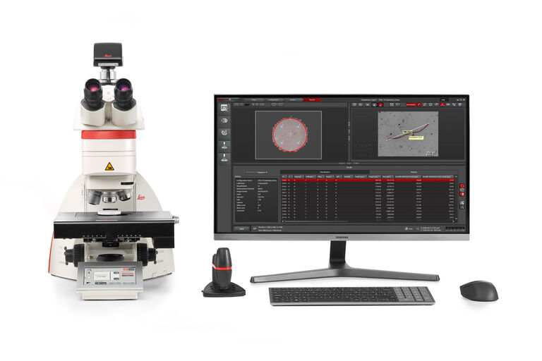 Microscopio DM6 M con cámara K3 y software Cleanliness Expert.