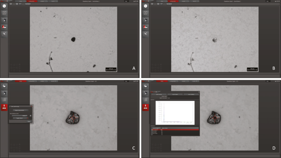 Cleanliness analysis performed with the DM6 M LIBS 2-in-1 solution