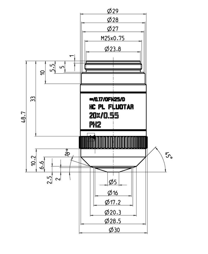 HC PL FLUOTAR 20x/0,55 PH2