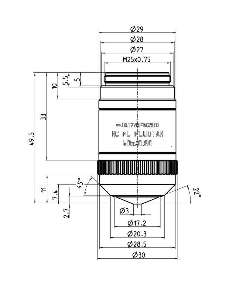 HC PL FLUOTAR 40x/0,80