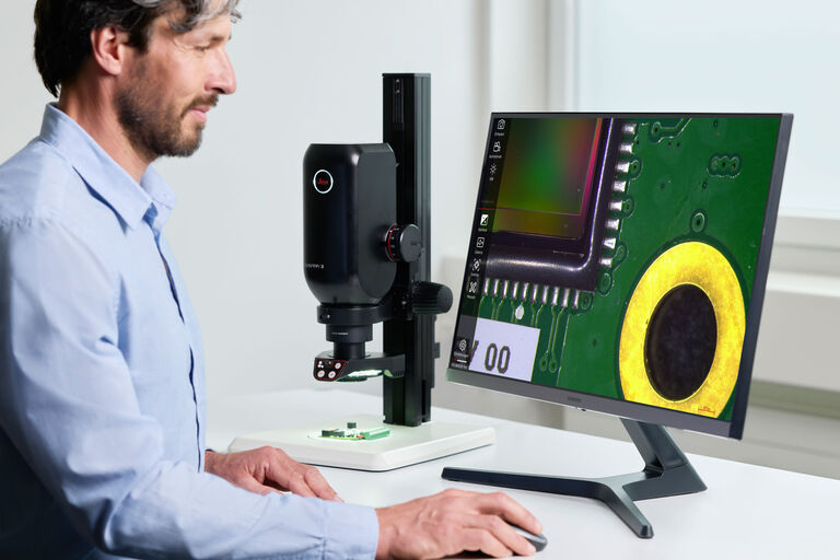 [Translate to german:] Microscope Software Platform for Inspection and Quality Control