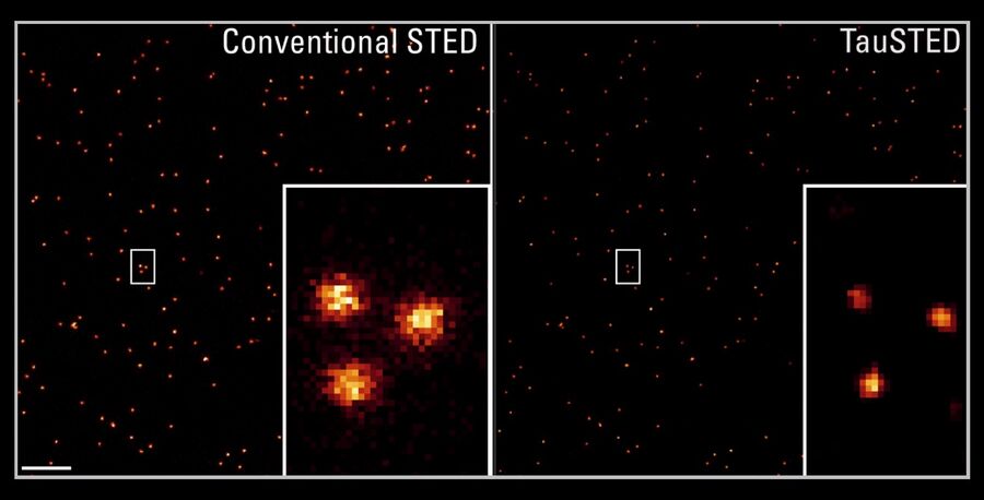 TauSTED imaging of GATTA-Beads 23 nm.
