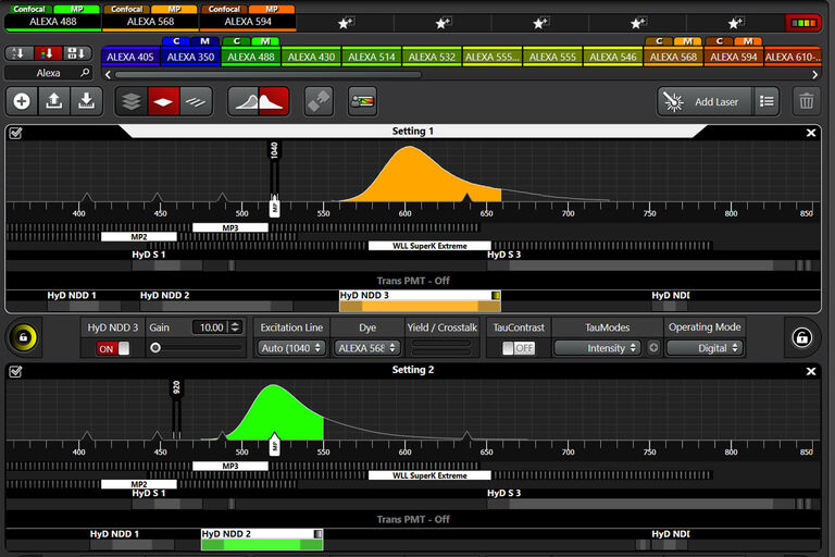 ImageCompass gives full control of the hardware of STELLARIS 8 DIVE and allows to easily define experimental settings. 