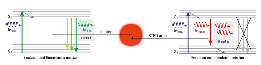 STED principle graphic
