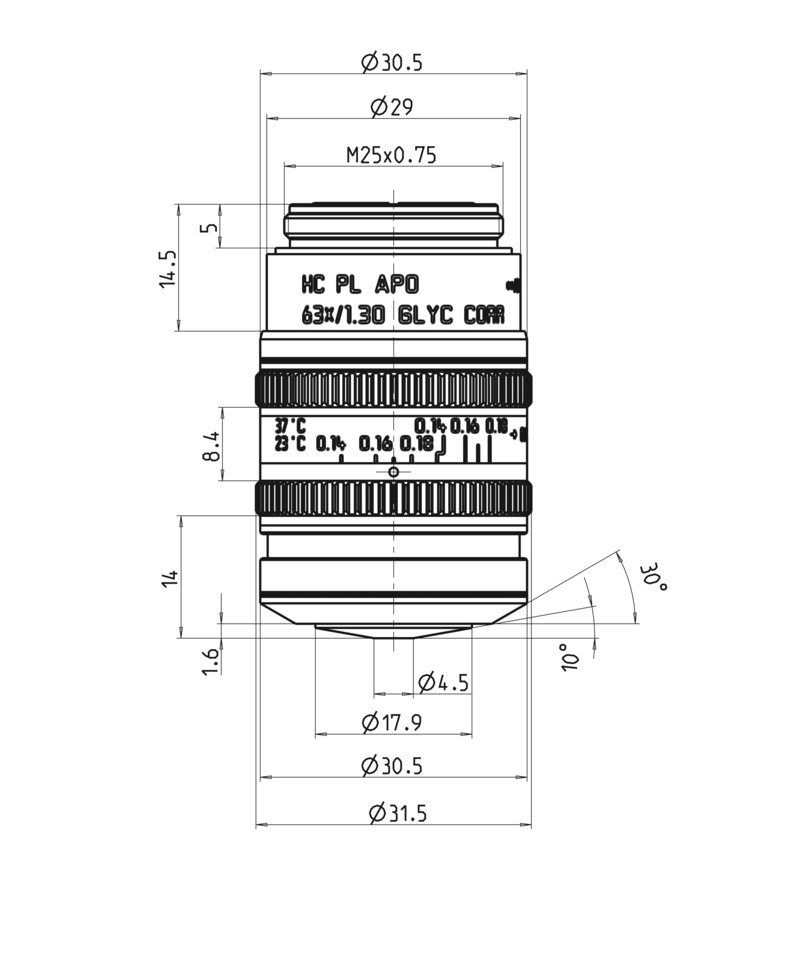 HC PL APO 63x/1,30 GLYC CORR