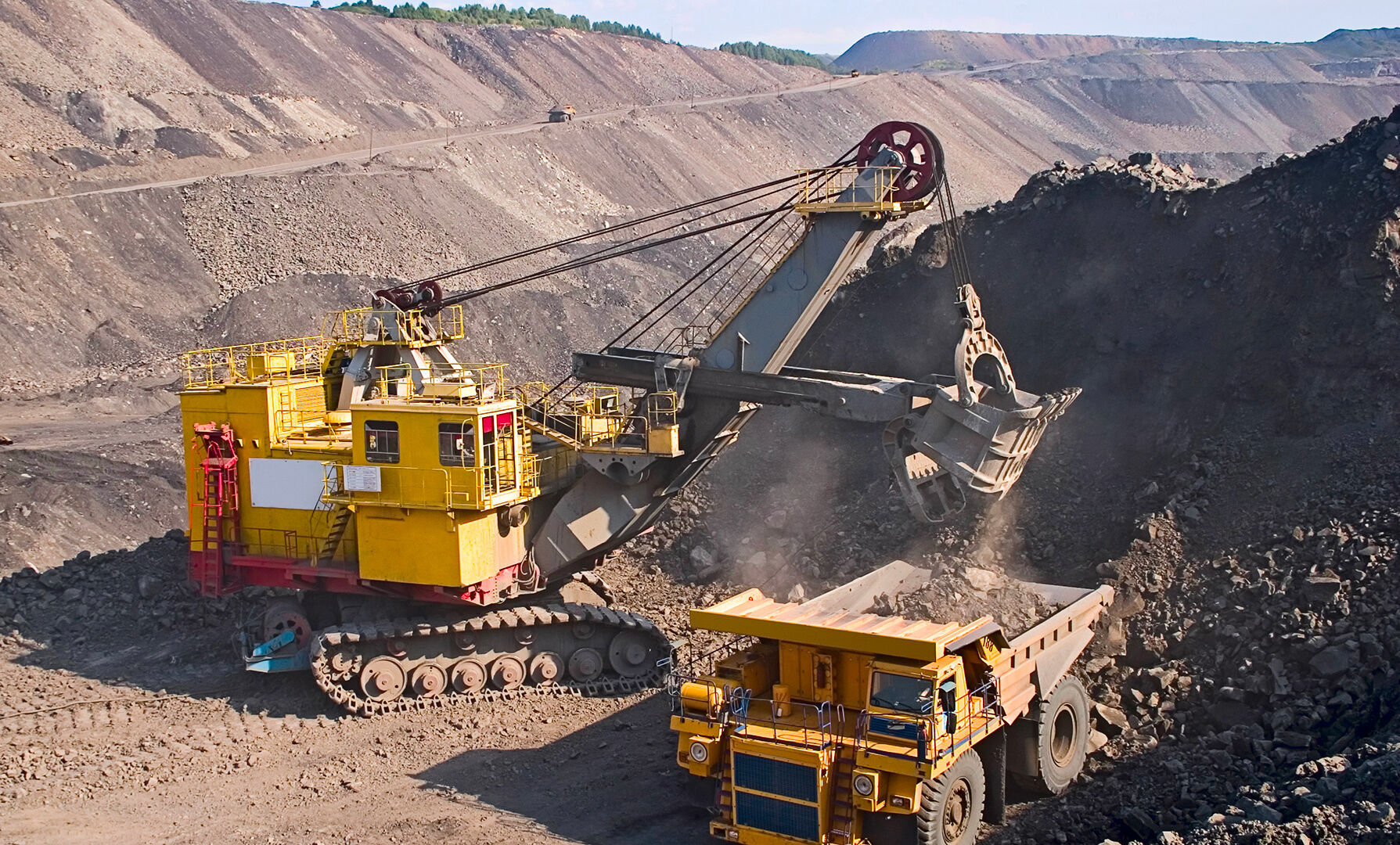 Foto de una operación de minería.