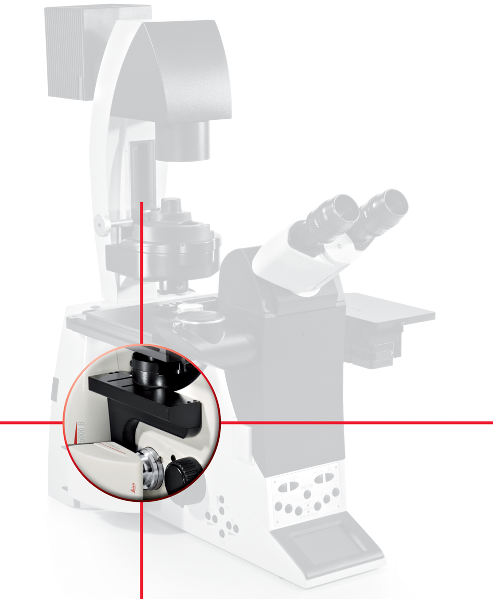 Sistema de microscópio automatizado Leica DMI6000 B com controle adaptativo de foco