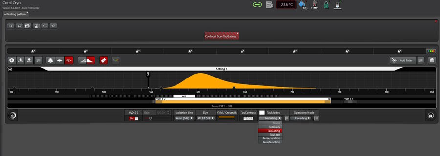 TauSense is fully embedded into the Coral Cryo software workflow. All TauSense tools are accessible in the detector settings.