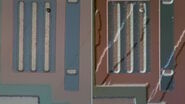 Images of the same area of a processed wafer taken with standard (left) and oblique (right) brightfield illumination using a Leica compound microscope. The defect on the wafer surface is clearly more visible with oblique illumination.