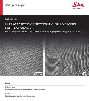 Ultramicrotome Sectioning of Polymers for TEM Analysis_Application Note cover