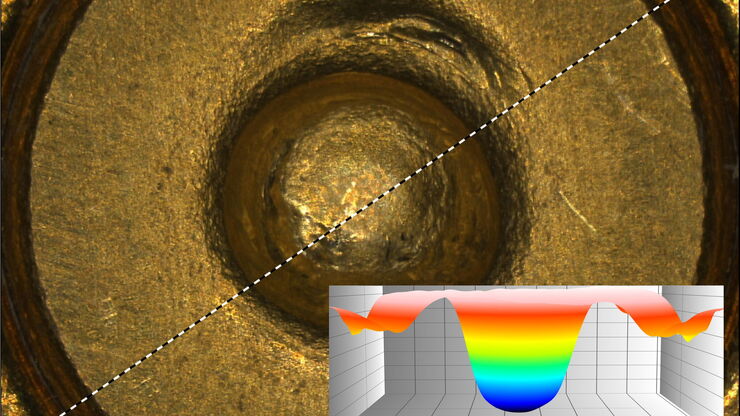 Topographic analysis of firing pin. Topographic analysis of firing pin.