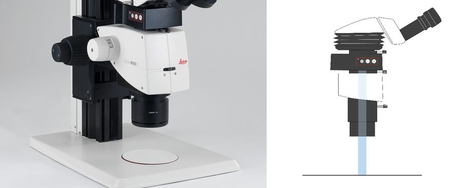 Coaxial illumination (CXI), where the beam of light is guided through the optics and reflected from the part and component, works best for smooth and reflective components.