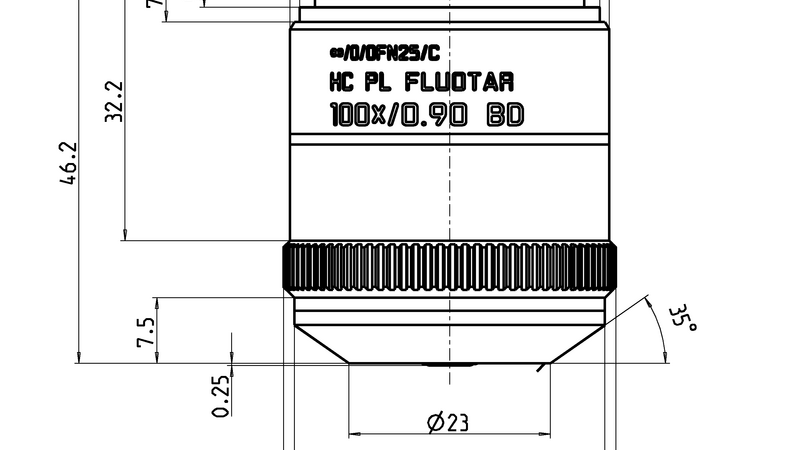 HC PL FLUOTAR 100x/0,90 BD