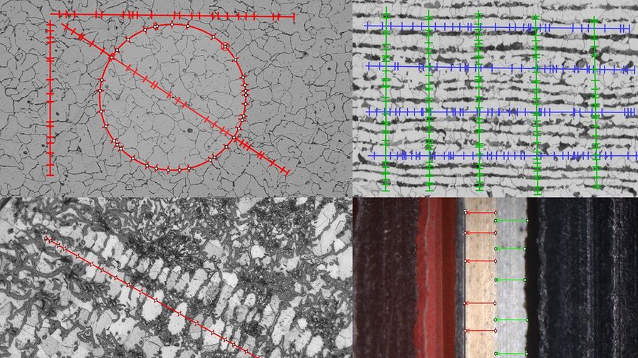 Images of an alloy used for stereological analysis of the microstructure.