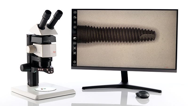 M80 stereo microscope with the Flexacam i5 microscope camera.