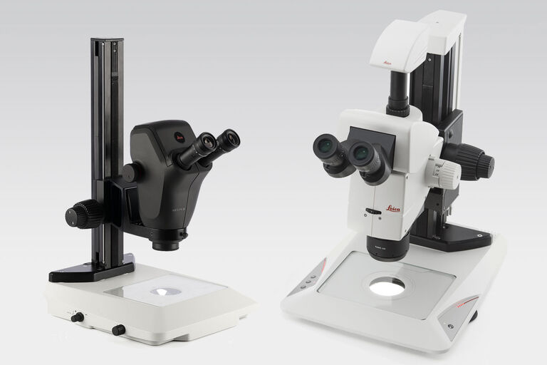 Ivesta 3 and M165 C stereo microscopes with TL Ergo bases which offer a large illuminated space of 65 mm.