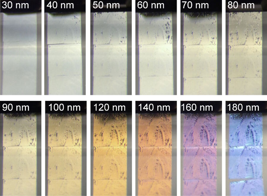 图4：在切片过程中，通过增加进给量从30纳米到180纳米获得的实际切片。