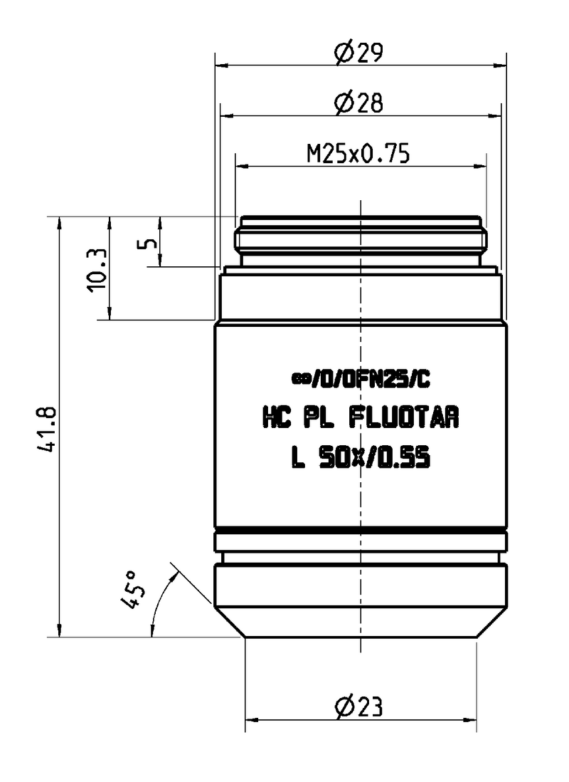 HC PL FLUOTAR L 50x/0.55