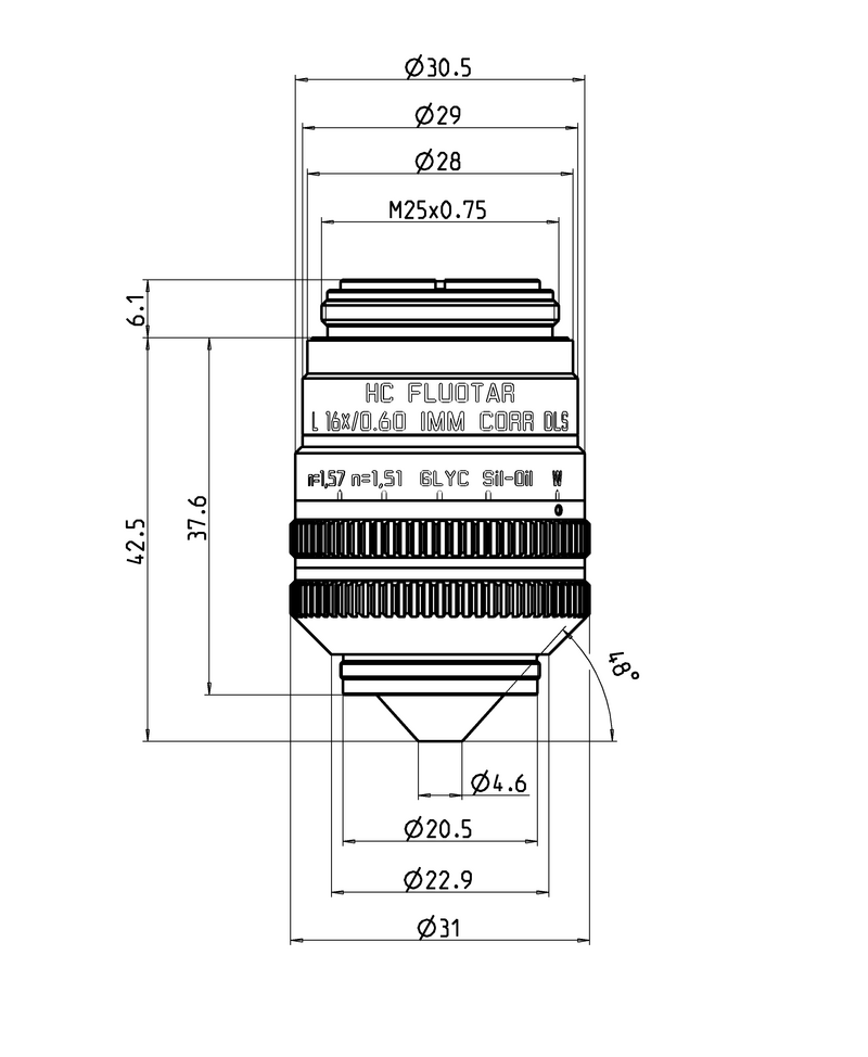 HC FLUOTAR L 16x/0,60 IMM CORR DLS