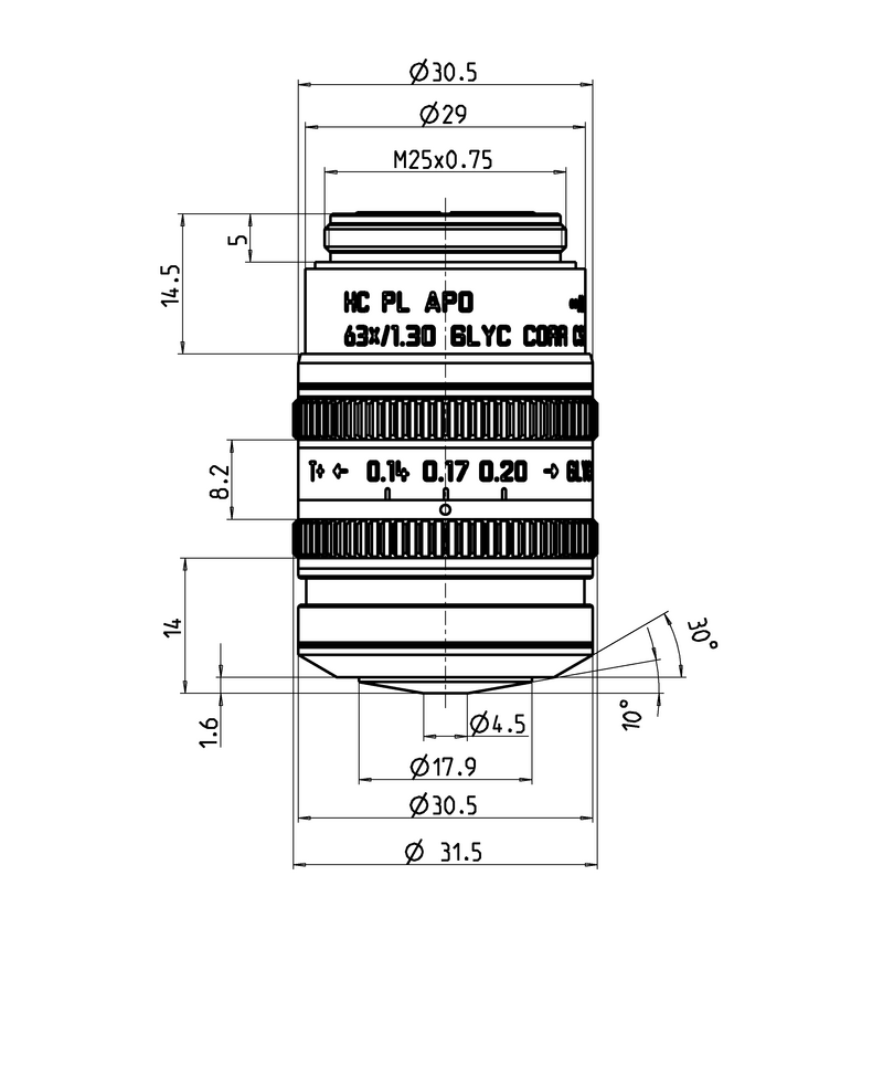 HC PL APO 63x/1,30 GLYC CORR CS2