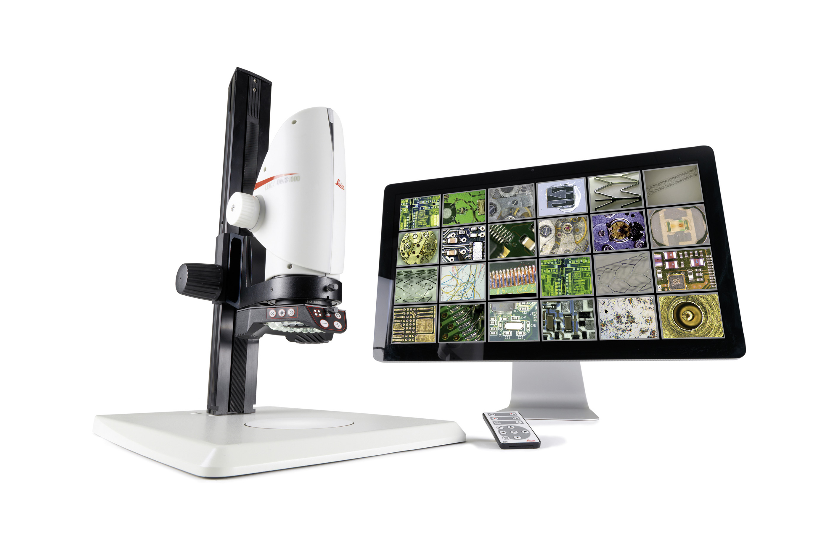 Um sistema de microscópio digital modular com câmera HDMI Leica DMS1000