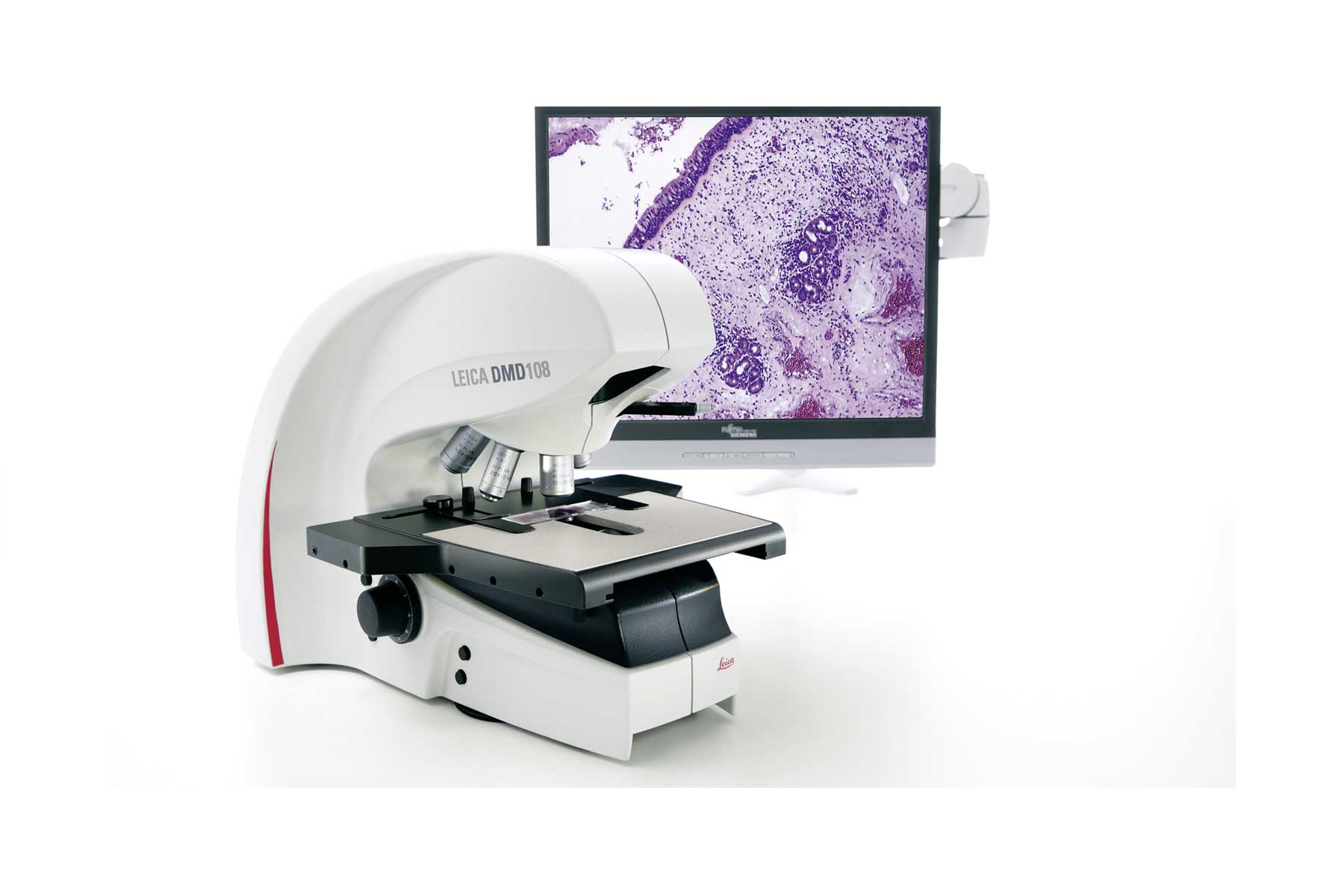 La solución de obtención de microimágenes digitales Leica DMD108 va dirigida al creciente trabajo de los atareados laboratorios actuales. La solución de obtención de microimágenes digitales Leica DMD108 va dirigida al creciente trabajo de los atareados laboratorios actuales.